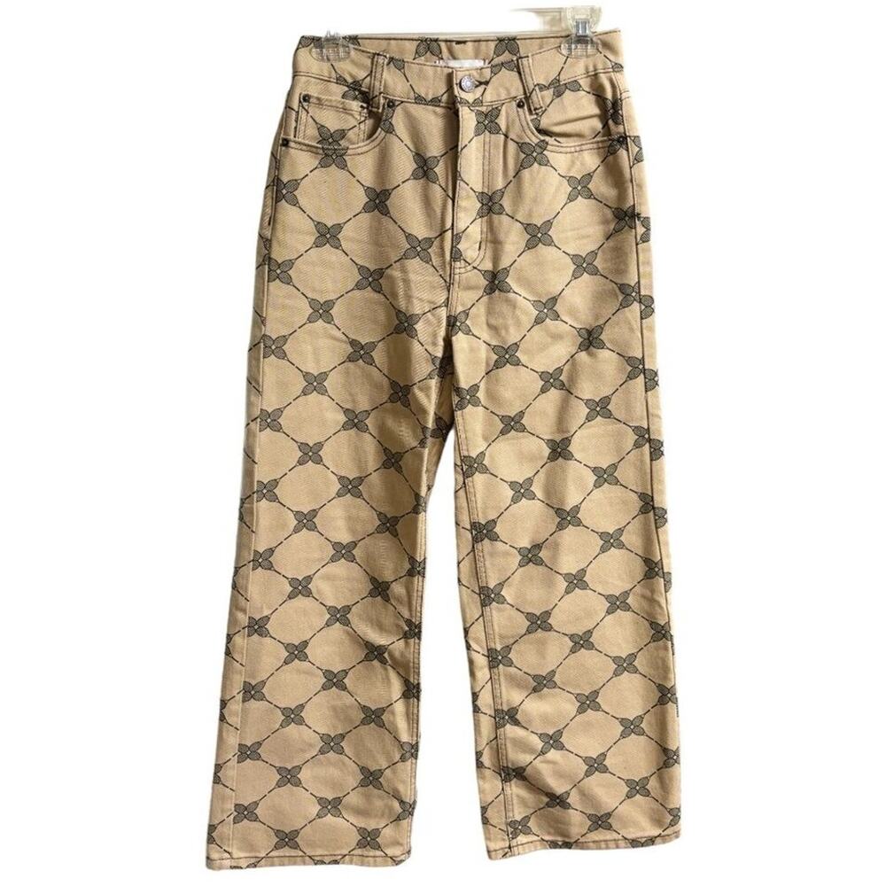 NEW BDG Urban Outfitters High and Wide Jeans in Tennis Racket Print  SZ 26